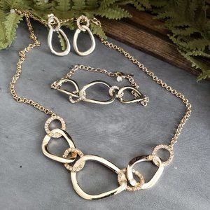 Avon Embellished Metals Cutout Jewelry Set